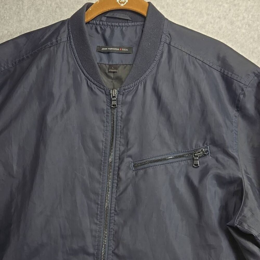 John Varvatos Navy Bomber Jacket